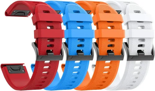 Vista 8 de ANCOOL - Correa para Garmin Fenix 5, de ajuste fácil, de silicona suave de 22 mm de ancho, correa de reloj para Garmin Fenix 5 Azul