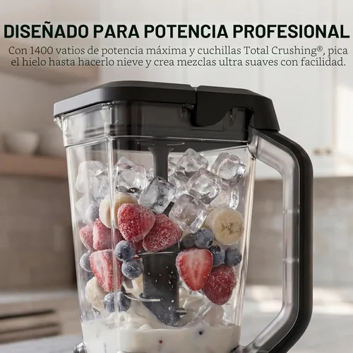 Vista 3 de Ninja BN751 Professional Plus DUO Licuadora, 1400 vatios máximo, 3 programas de Auto-IQ para batidos, bebidas congeladas y extracciones