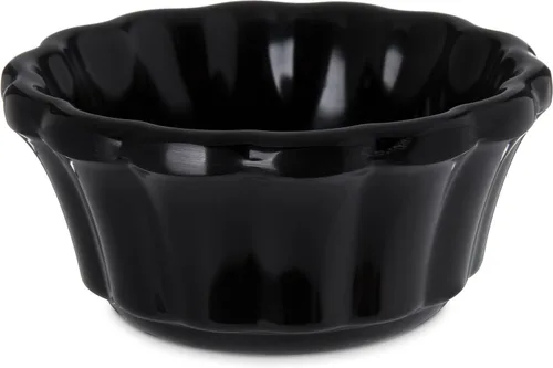 Vista 8 de Carlisle FoodService Products 4394303 Ramequín festoneado de melamina, 2 onzas, negro
