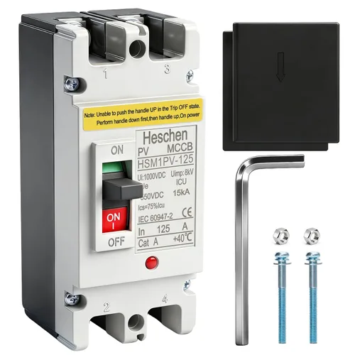 Vista 14 de Interruptor de desconexión de batería Heschen 63A 550V DC Disyuntor solar
