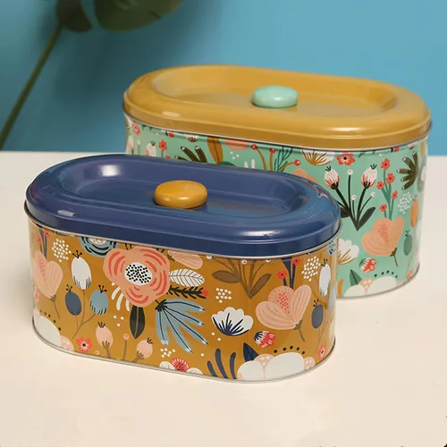 Vista 8 de Lata para Galletas y Snacks Envase de Almacenamiento de Galletas y Galletitas Recipiente para Galletas de Hogar y Cocina Regalos de Comida Envases