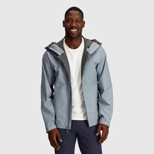 Vista 5 de Outdoor Research Chaqueta Foray II para hombre - Impermeable y resistente al viento con capucha