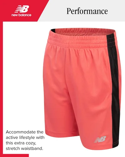 Vista 5 de New Balance Conjunto de pantalones cortos activos para niños, camiseta de manga corta de 4 piezas y pantalones cortos de gimnasio (8-20)