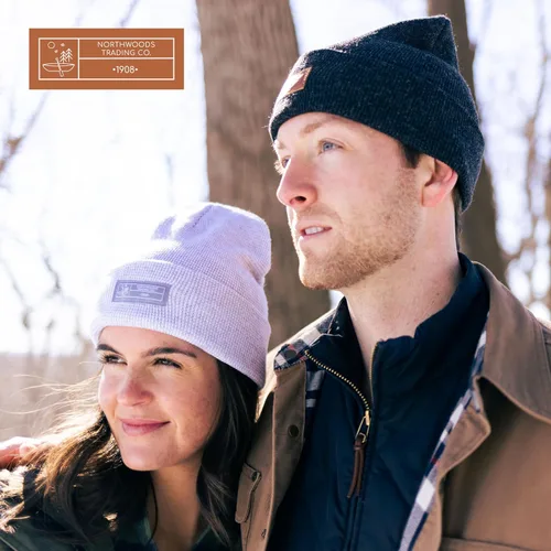 Vista 6 de Gorro unisex de lana merino súper suave con puños