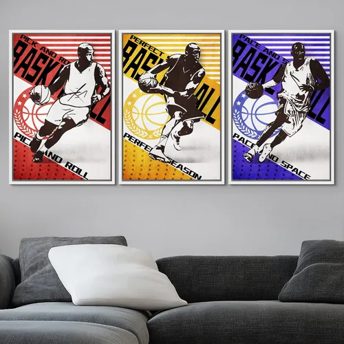 Vista 8 de wall26 Lienzo enmarcado para pared, juego de arte de primer plano, detalles de costuras de béisbol, atletas deportivos, fotografía, moderno