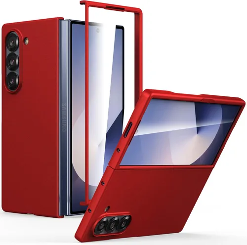 Vista 11 de Funda delgada para Galaxy Z Fold 5, [película de pantalla frontal dura transparente incorporada + parte trasera de policarbonato duro]