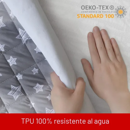 Vista 3 de Fundas impermeables de repuesto para cama de perro, lavables y fáciles de quitar, funda acolchada silenciosa para cama de mascotas, bonito estampado