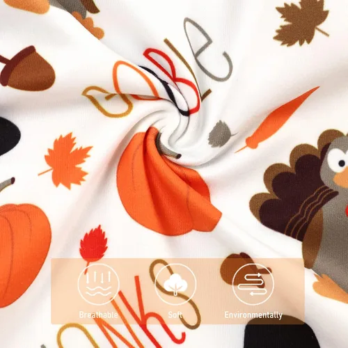 Vista 5 de My First Thanksgiving Outfit - Conjunto de ropa para bebé recién nacido, diseño de pavo + pantalones con tirantes + sombrero para Acción de Gracias