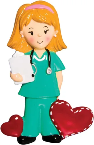 Vista 3 de Adorno personalizado para árbol de Navidad 2024 para trabajadores de la salud, médico en matorrales, adorno personalizado para médicos, recuerdo