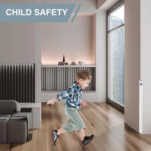 Vista 6 de Protectores de esquina – 4 protectores de esquina de pared blanco con pegamento trasero para seguridad del bebé, esquinas de escalera, protección
