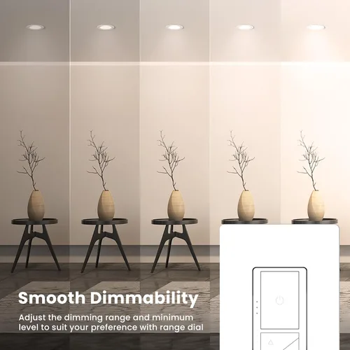 Vista 5 de Feit Electric - Interruptor de luz inteligente WiFi regulable con control remoto, unipolar/3 vías/4 vías, control de voz con Alexa y Google Asst