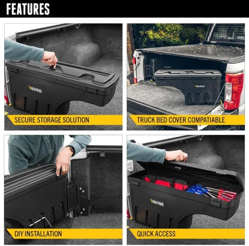 Vista 3 de UNDERCOVER SwingCase - Caja de almacenamiento para caja de camioneta SC400P, SC400D Se adapta al juego de conductor y pasajero Toyota Tundra