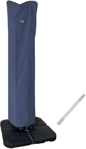 Vista 12 de Funda para sombrilla de patio con varilla para sombrillas de 7 a 11 pies y paraguas de doble cara de 15 pies, cubierta protectora impermeable