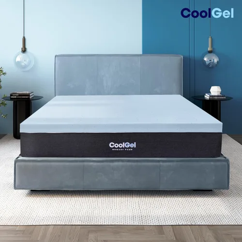 Vista 2 de COOL GEL Cubrecolchón de Espuma Viscoelástica, Espuma Viscoelástica Infundida con Gel Frío, Suave y de Soporte, Certificado CertiPUR