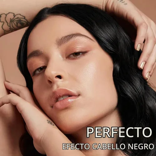 Vista 5 de Tinte negro semipermanente 3 en 1 para el cabello, 13.5 onzas líquidas, cobertura del 100% de las canas, champú de color para el cabello
