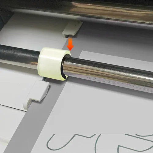 Vista 3 de Resolución de rodillos de goma de 2 piezas y 2 piezas de repuesto compatibles con Cricut Maker/Maker 3