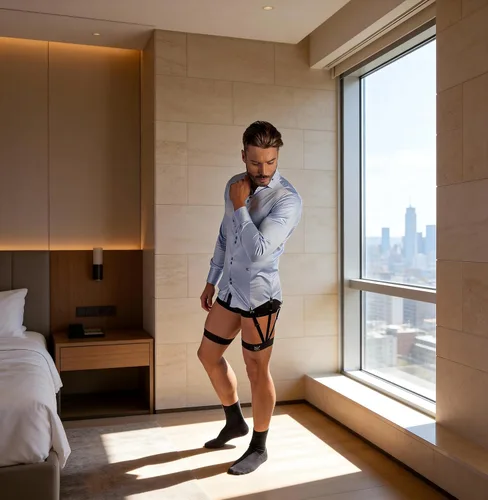 Vista 4 de NV Holders Mejorado 2.0, con cierres mejorados estancias de camisa premium, soportes para camisas, ligas de camisa, pliegues de camisa para hombres