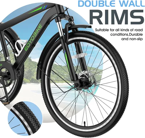 Vista 2 de Slsy Triciclo de montaña para adultos, bicicleta de tres ruedas de 7 velocidades, triciclos para adultos de 24/26 pulgadas para personas mayores