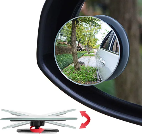 Vista 15 de Ampper Espejo de Punto Ciego en Forma de Abanico, Vidrio HD sin Marco Adhesivo Ajustable Convexo de Gran Angular Retrovisor Espejo para Automóvil