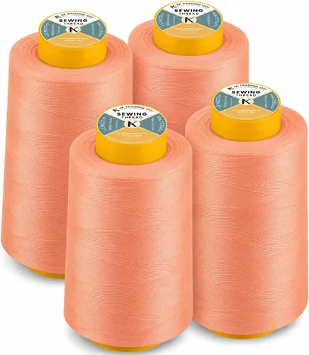 Vista 12 de AK Trading Paquete de 4 Conos de Hilo de Coser Multiusos Aqua (6000 Yardas Cada Uno) de Carretes de Hilo de Poliéster de Alta Resistencia a la Agua