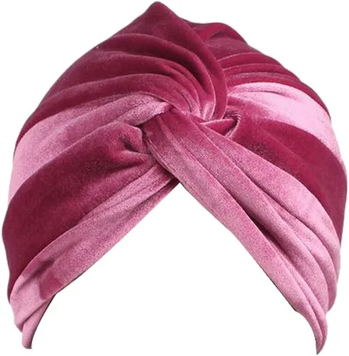 Vista 9 de DECOU Sombrero de gorra StrecthTurban con pliegues de color brillante Negro