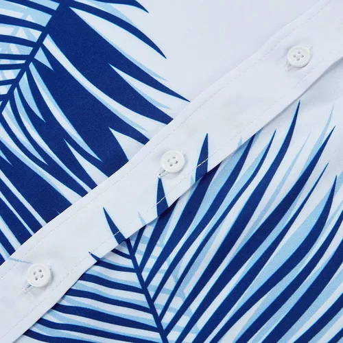 Vista 5 de EUOW - Camisa hawaiana de manga corta para hombre, con botones, de verano, para playa