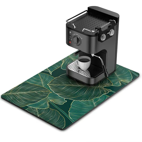 Vista 24 de Rnivvi Tapete de secado de platos para encimera de cocina, 16 x 18 pulgadas, bonita almohadilla de secado absorbente resistente al calor con goma