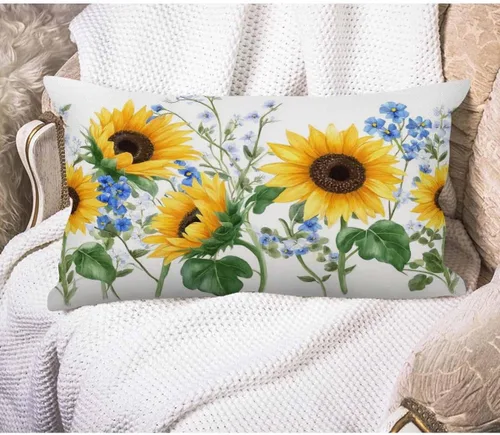 Vista 21 de EKOBLA Fundas de almohada decorativas Cactus estilo granja para sofá, cama, almohadas lumbares rectangulares oblongas de 12x20 pulgadas, con plantas