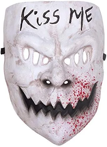 Vista 4 de Máscara aterradora de Halloween de Anarchy God EL Rave Party Purge Kiss Me