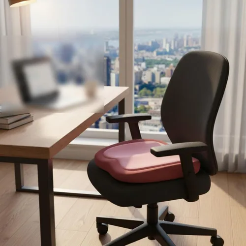 Vista 5 de Memory Foam Seat Cushion Office Chair Pad Pillow Mat with Ergonomic Hip Curve Support Non Slip Bottom Cozy Resilient Foam Thick Padding Suitable