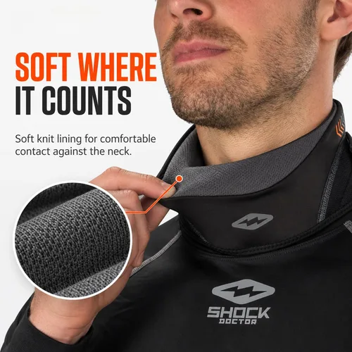 Vista 3 de Shock Doctor, cuello de guardia, color negro