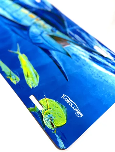 Vista 5 de Lobo Lures Mark Ray Bill Buster Blue Marlin Placa Novedad Big Game Trofeo Agua Salada Fish #LPGLifestyle
