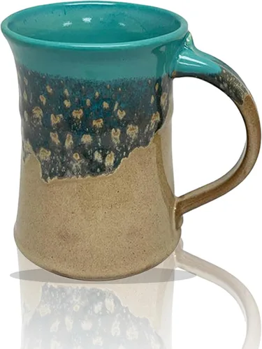 Vista 18 de Clay in Motion Taza grande (Cobalt Canyon)