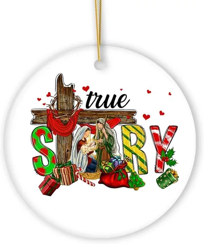 Vista 25 de Adornos de Navidad con temática religiosa, decoraciones de Natividad y Jesucristo