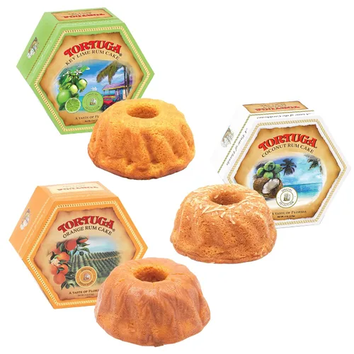 Vista 20 de Tortuga - Paquete de regalo de surtido de pasteles de ron caribeño de 4 onzas