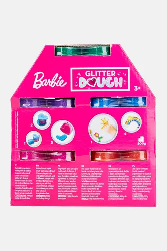 Vista 3 de Lisciani Giochi 88850 Barbie Glitter Masa Multipack 5 Tarros