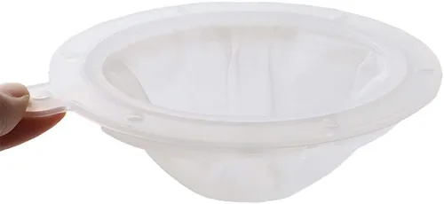 Vista 6 de Colador de filtro de alimentos de malla 400 para cocina, colador de micrones para transferir líquidos, aceite e ingredientes secos, embudo
