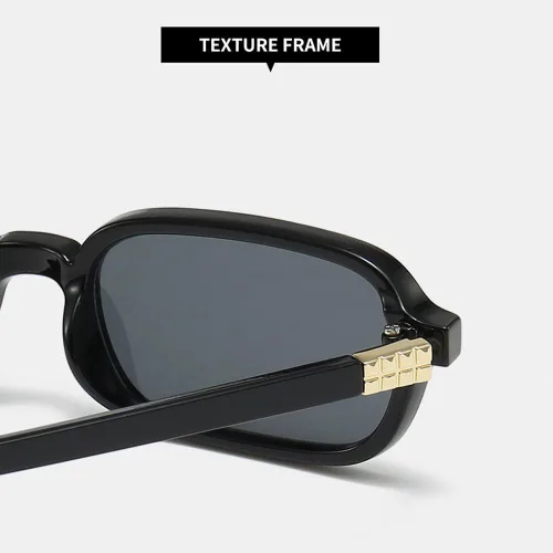 Vista 4 de Ridering Lentes de sol cuadrados retro de los años 90 para mujeres y hombres, lentes de sol pequeños y estrechos vintage con protección UV