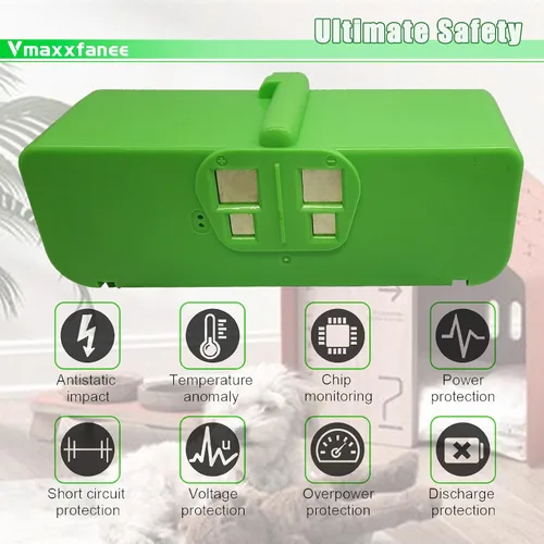 Vista 4 de Batería de repuesto 1800LI de iones de litio para 500 600 700 800 900 Series compatible con Roomb 895 890 860 805 960 980 690 695 680 675 614 640