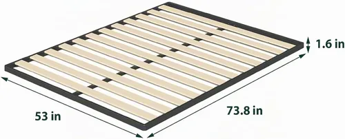 Vista 2 de Zinus Deepak - Base de listones de madera de montaje fácil de 1.6 pulgadas, reemplazo de base para la cama, tamaño matrimonial