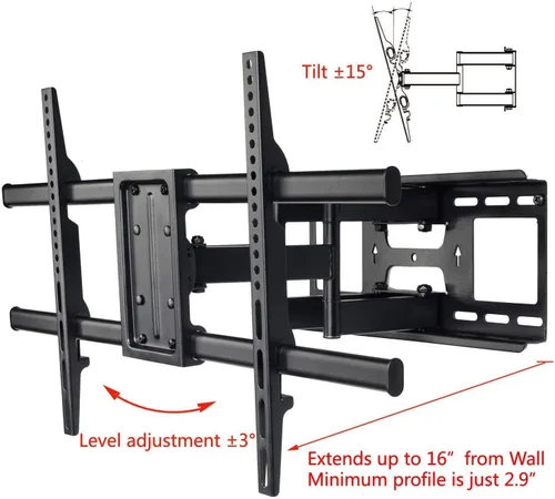 Vista 4 de VideoSecu Soporte de montaje en pared para TV Sharp 60" 70" LC-70C6600U LC60LE640U LC-60UQ17U LC-60TQ15U LC-60SQ15U LC-60EQ10U LC-60C6500U