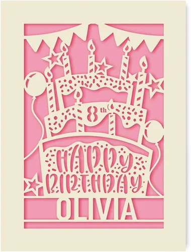 Vista 8 de howson london Tarjeta de cumpleaños personalizada, regalo de feliz cumpleaños para su niña, hija, niños, hijo, nieta, amiga, novia con sobre 12, 13