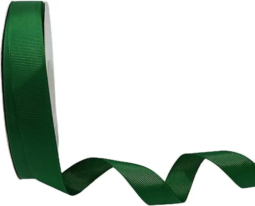 Vista 15 de Abbaoww Cinta de grogrén negro sólido de 1/2 pulgada de 50 yardas para decoración de boda, envoltura de regalos, proyectos de bricolaje