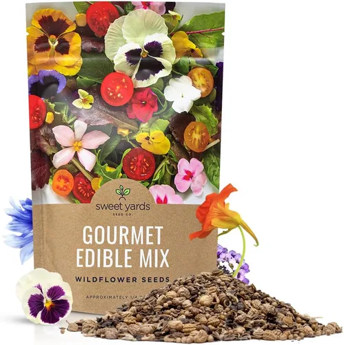 Vista 10 de Wildflower Seeds - Mezcla de flores comestibles, 1 onza más de 7,000 semillas anuales y perennes polinizadas abiertas
