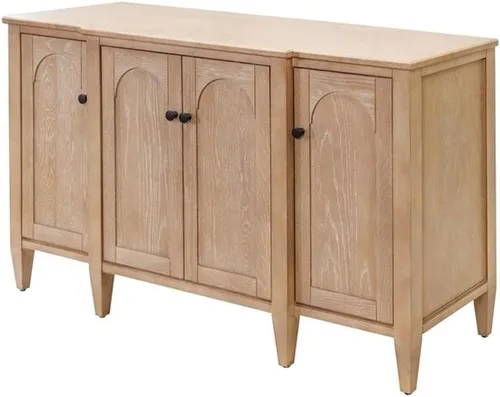 Vista 3 de Consola de madera moderna consola de entrada de madera totalmente montada marrón claro