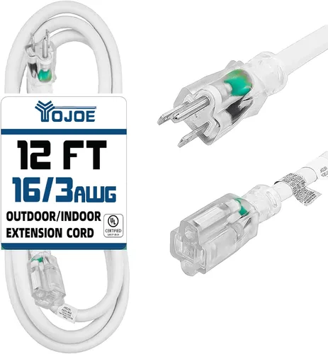Vista 21 de YOJOE Cable de Extensión, Cable de Alimentación de 3 Clavijas 13A Resistente a la Intemperie, Cable de Extensión Marrón de Servicio Pesado Calibre