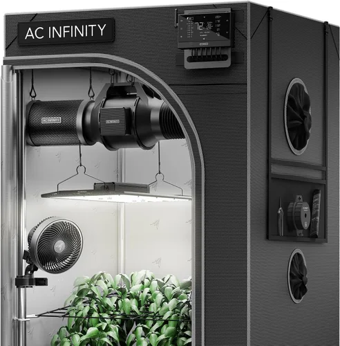 Vista 15 de AC Infinity Sistema de Cultivo AI Compacto 2x2, Kit de 1 Planta con Controlador AI de Autoaprendizaje, Flujo de Aire Dinámico y Control