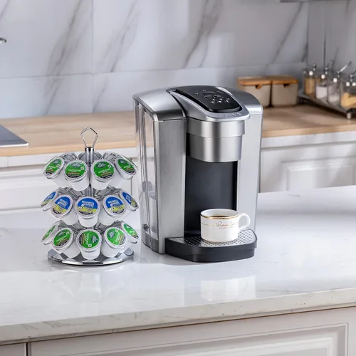 Vista 6 de Soporte para cápsulas de café K de almacenamiento de 3 niveles compatible con 27 cápsulas K-Cup 27 vainas-3 niveles