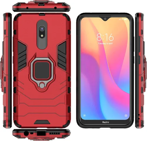Vista 2 de Funda híbrida resistente a prueba de golpes para Xiaomi Redmi 8 8A, protección de doble capa de protección para Redmi 8, protector de pantalla