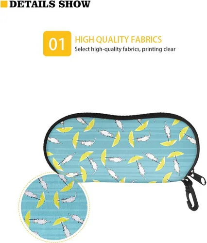 Vista 3 de Babrukda Estuche suave para lentes de sol, organizador de gafas con clip